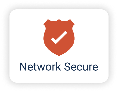 Network Secure with shield icon